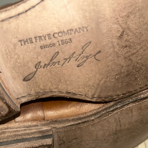 NEW Frye Phillip Harness Tall Women’s Riding Boots Cognac Leather Zip Back Sz 7B - Picture 15 of 16